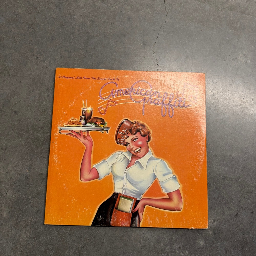 American Graffiti Soundtrack 41 Original Hits 2 LP Vinyl MCA2-8001 Wolfman Jack